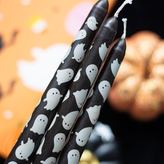 3 Ghost Taper Candles