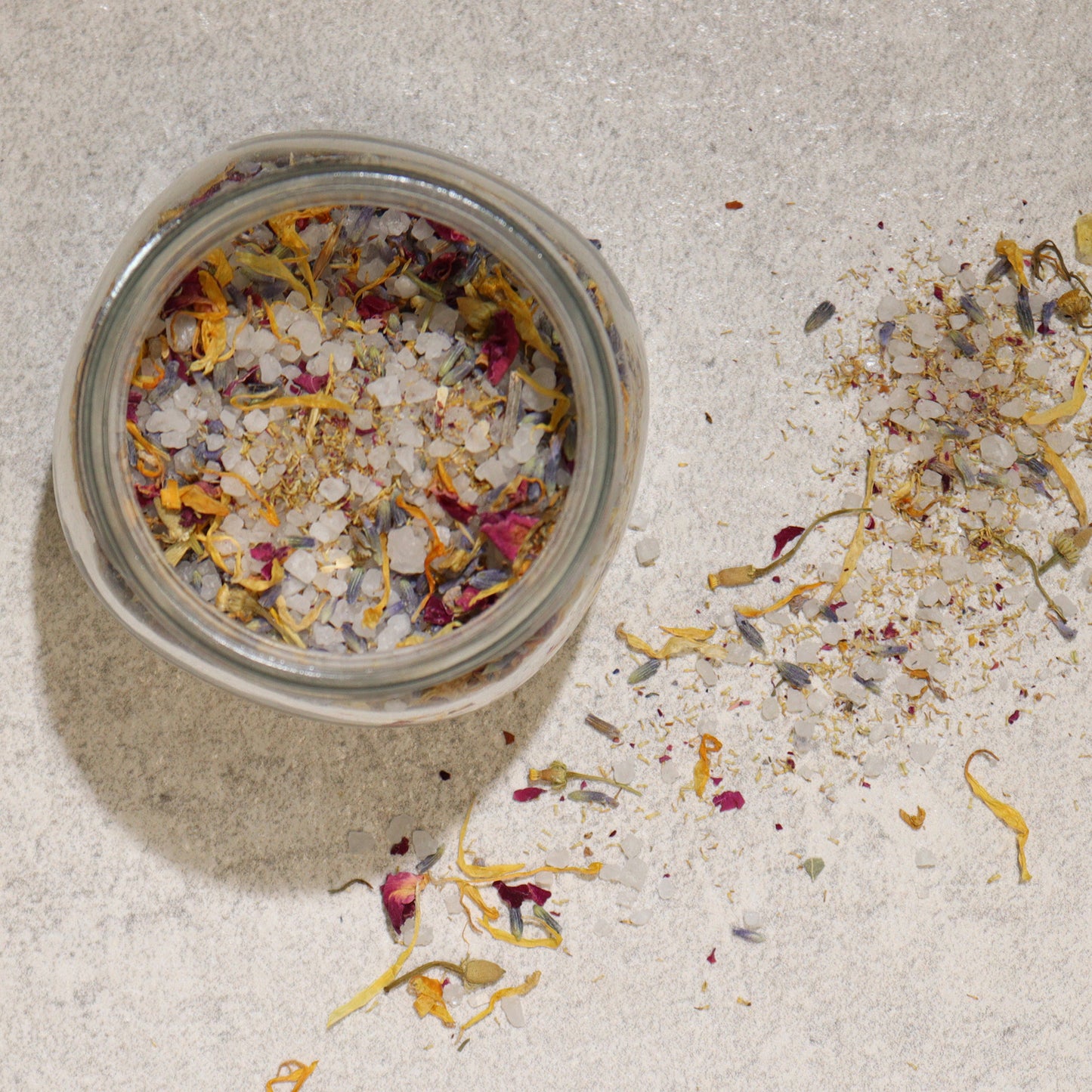 Floral Bath Soak - Sea Salt, Lavender, Rose, Chamomile and Calendula