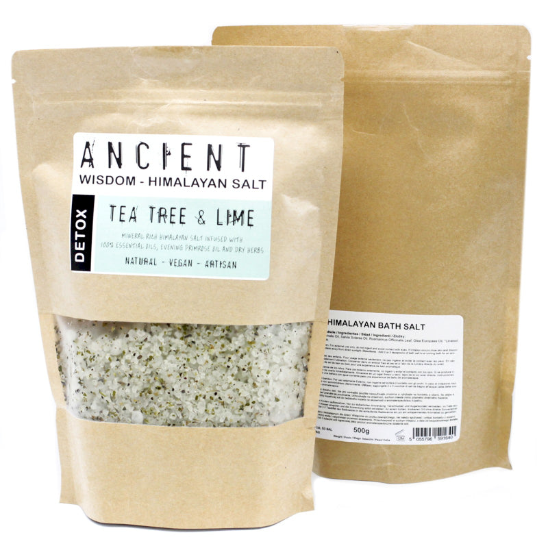 Detox Bath Salts - Tea Tree & Lime with Evening Primrose Oil