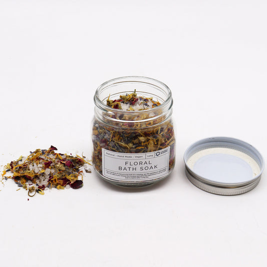 Floral Bath Soak - Sea Salt, Lavender, Rose, Chamomile and Calendula
